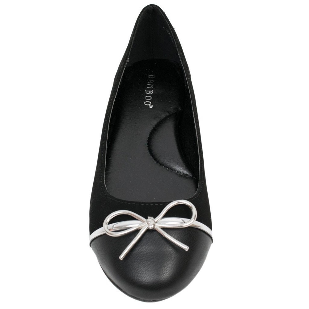 BAMBOO Black Flats - Picture 2 of 4